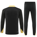 Conjunto Barcelona Preto Dourado 24/25