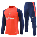 Conjunto 24/25 Manchester United Laranja Vermelho