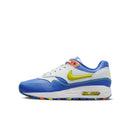 Tênis Nike Air Max 1 para Ensino Fundamental Azul Astronômico Pó de Fóton Laranja Total Volt HJ9236-488