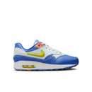 Tênis Nike Air Max 1 para Ensino Fundamental Azul Astronômico Pó de Fóton Laranja Total Volt HJ9236-488
