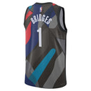 Camisa Mikal Bridges Brooklyn Nets Unissex 23/24 NBA - Preta - Edição City